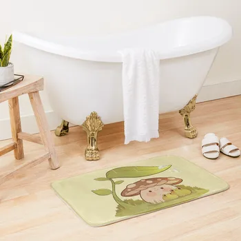 Sevimli mantar ve kurbağalar yağmurda Banyo Paspas Setleri Banyo Aksesuarları Kilim Banyo Yıkanabilir Kaymaz Mutfak Halısı