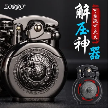 Zorro-Kerosene Oil Lighter, Metal Zırh, Retro Külbütör, Yaratıcı Kişisel, Antika, Erkek Araçlar, 5,9 cm, 109 g